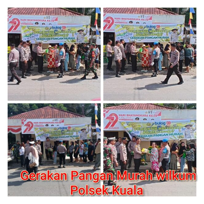 
					Hari Pertama Gerakan Pangan Murah Polres Langkat, 16 Ton Beras SPHP Ludes Terjual