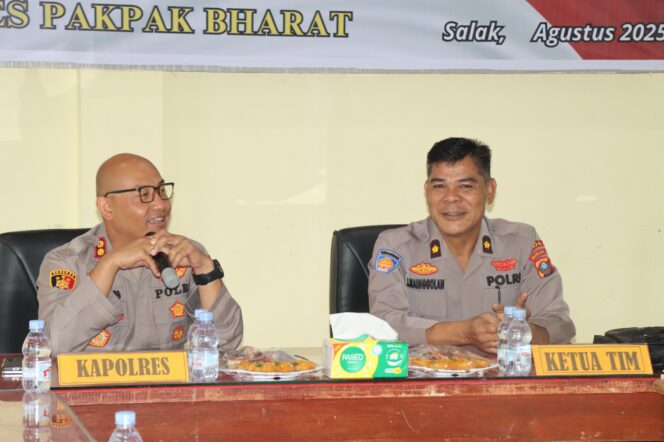 
					Bahas ABK Biro Rena Polda Sumut Lakukan Supervisi Ke Polres Pakpak Bharat