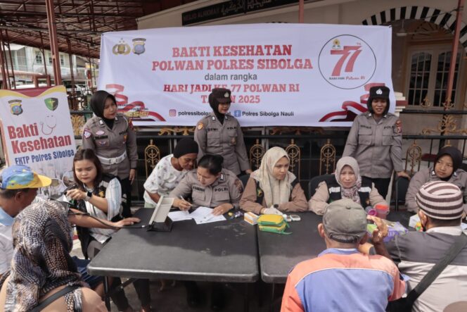 
					Gelar Bakti Kesehatan Polwan Polres Sibolga Sambut Hari Jadi Ke-77 Polwan RI