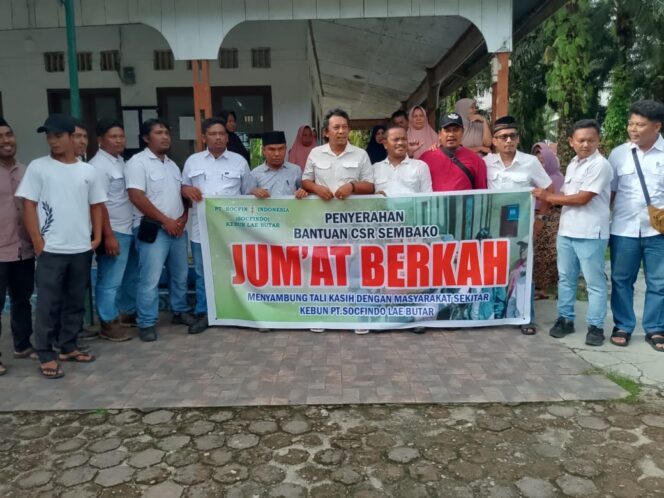 
					PT Socfindo Kebun Lae Butar Gelar “Jumat Berkah”, Bagikan Sembako kepada Warga Sekitar