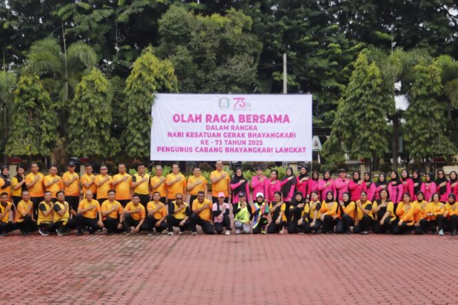 
					Meriahkan HKGB ke-73,Polres Langkat Bersama Bhayangkari Gelar Olahraga Bersama