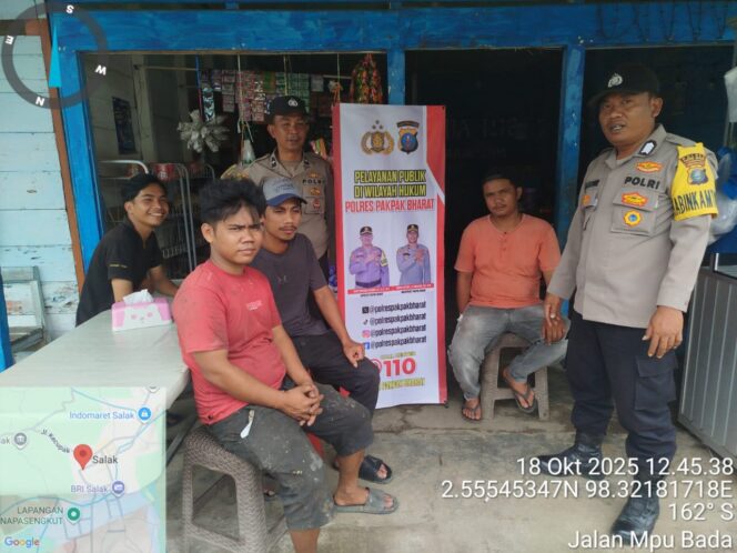 
					Polsek Salak Laksanakan KRYD Ajak Masyarakat Manfaatkan Layanan Call Center : 110 Polres Pakpak Bharat