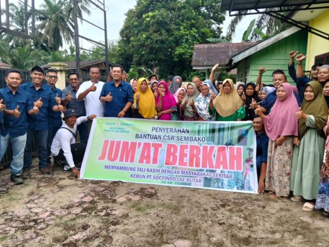 
					Program CSR PT Socfindo Kebun Lae Butar Salurkan 125 Paket Bantuan di Tiga Desa