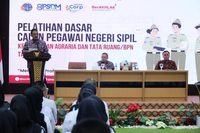
					Sekjen ATR/BPN Tutup Latsar CPNS 2025: Tekankan Pentingnya Integritas dan Keseimbangan Jasmani-Rohani ASN