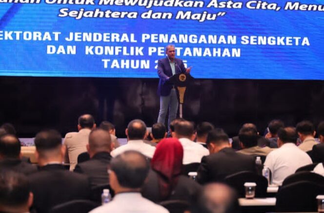 
					Kementerian ATR/BPN Gelar Rakor Pencegahan dan Penyelesaian Tindak Pidana Pertanahan, Wamen Hukum: Sinergitas dan Kolaborasi Suatu Keniscayaan