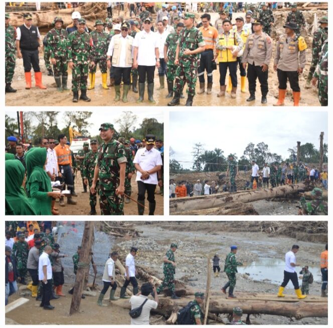 
					Pangdam I/BB Beserta Rombongan Kunjungi Lokasi Bencana dan Peninjauan Jalan Terputus di Tapanuli Selatan
