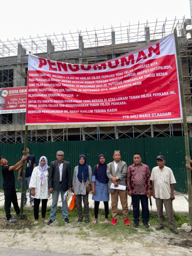 
					Tanah Warisan Diduga Diserobot, Ahli Waris Minta Penegak Hukum Menindak Lanjuti Aduan dan Berperilaku Adil Terhadap Masyarakatat