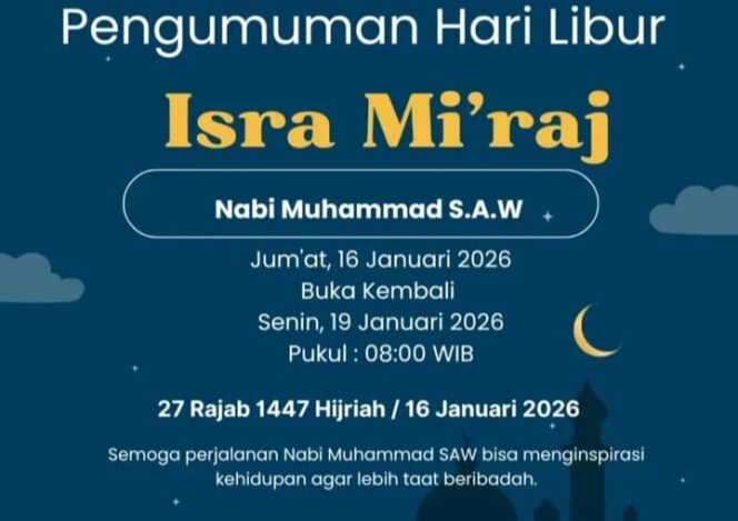 
					Kantor Pertanahan Kabupaten Padang Lawas Tutup Sementara dalam Rangka Libur Isra Mi’raj Nabi Muhammad SAW