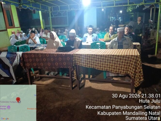
					Camat Bersama Pj Kades Huta Julu Hadiri Pengajian Maulid Nabi Muhammad